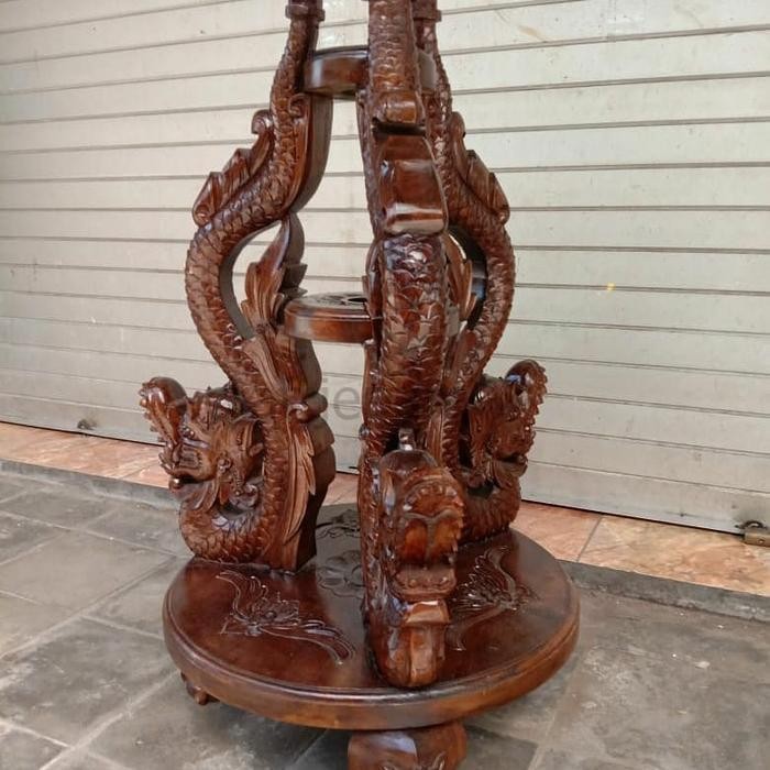 Jagrak Stand Dudukan Pataka Tongkat Pusaka Bendera Naga Kembar 3 Besar CJ4343