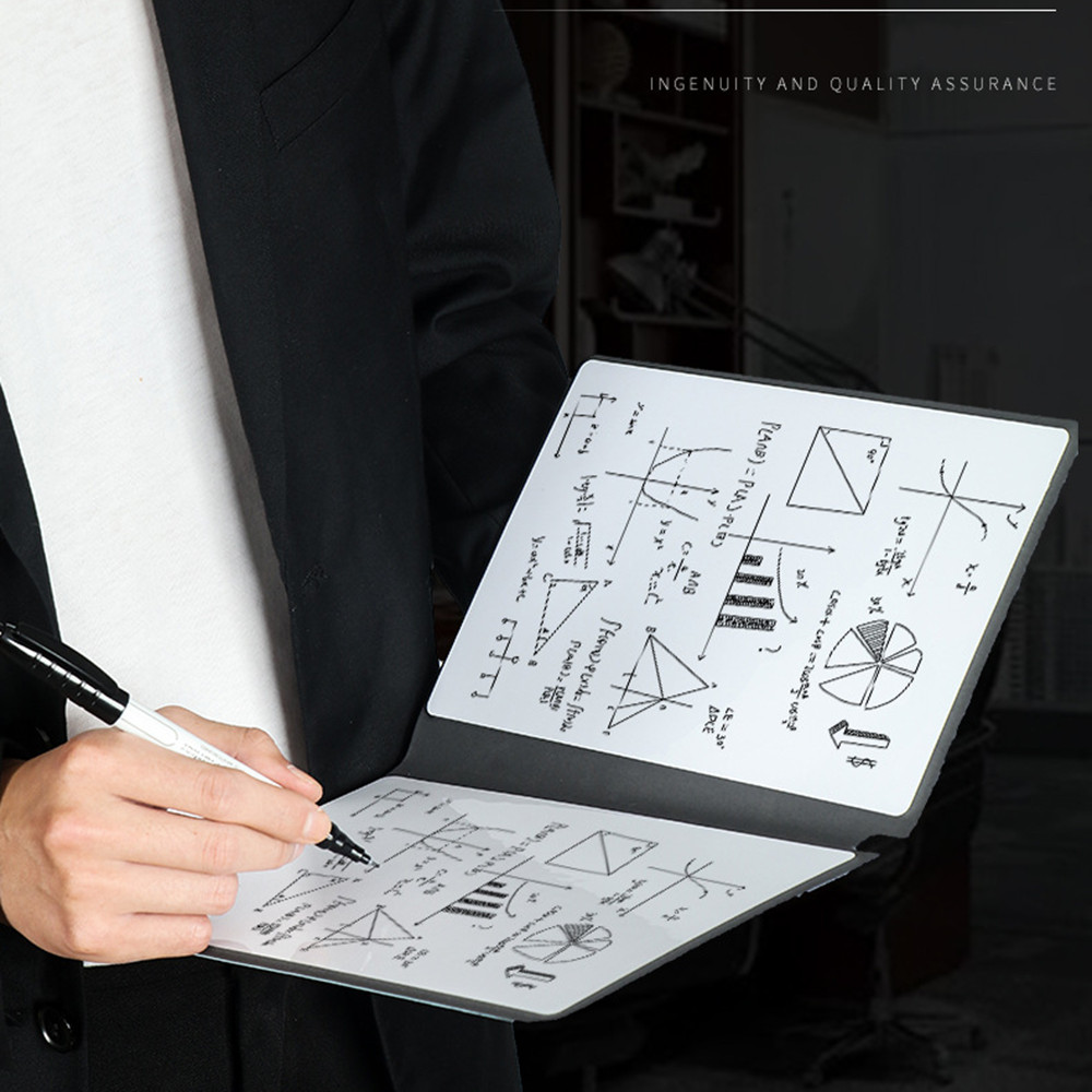 

Papan Tulis Portable A5 Whiteboard PU with Pen H-2302