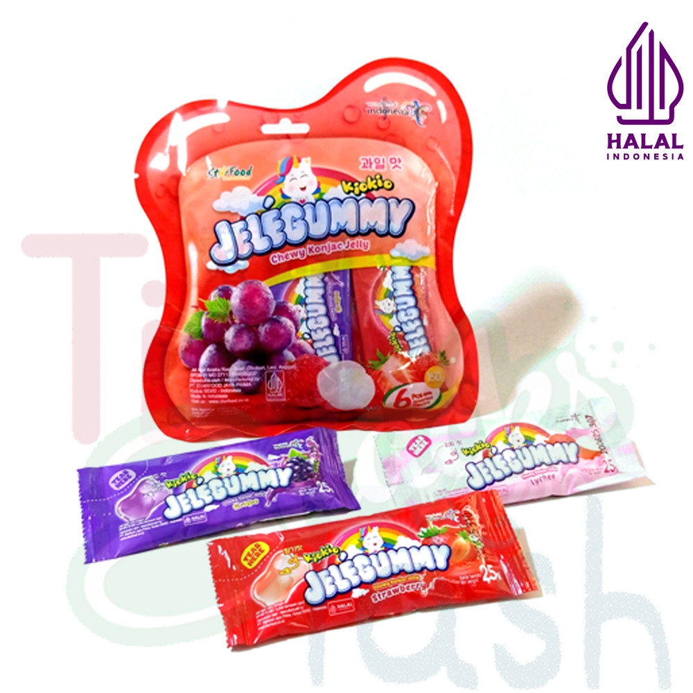 

Kiokio Jelegummy isi 6 pcs - Stroberi Anggur Leci Jeli Konjac Food Candy Snacks Susu Jeli Cemilan
