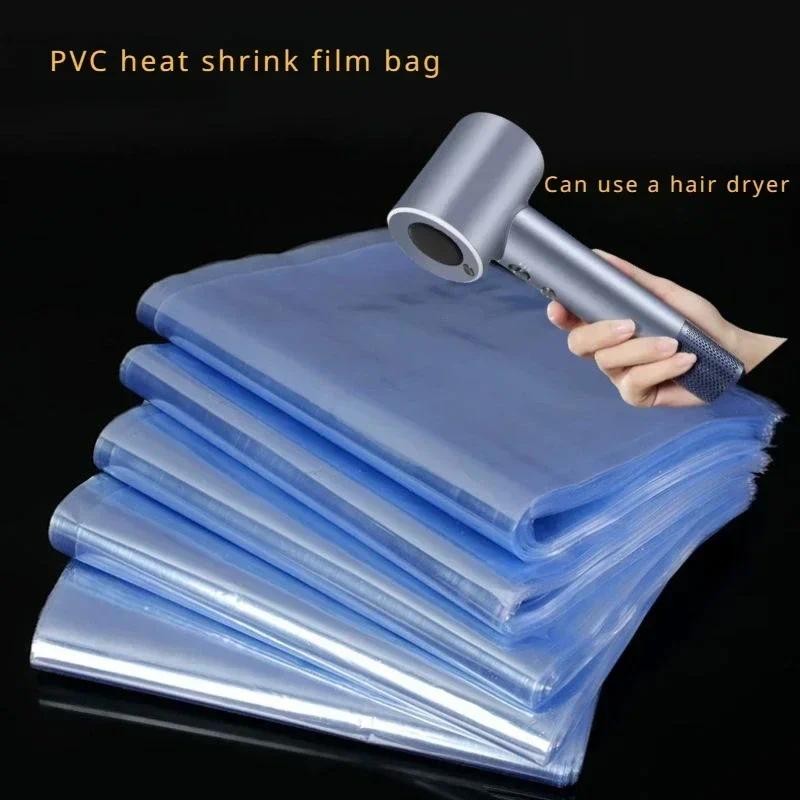 

100pcs PVC Transparent Heat Shrink Film Bags Shoes Book Packaging Box Moisture-proof and Mold Proof Plastic Sealing Membrane
