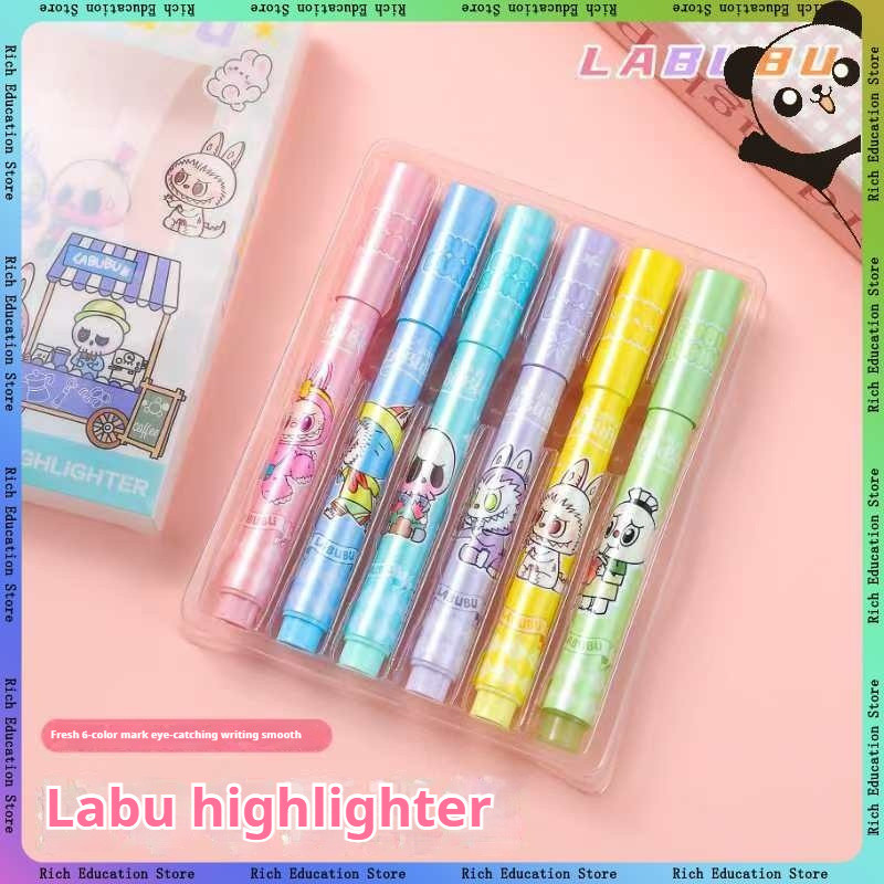 

Ultra Soft Tip Fluorescent Pen Colorful Melange Class Notation Pen Travel Journal Highlighter Educational Office School Supply