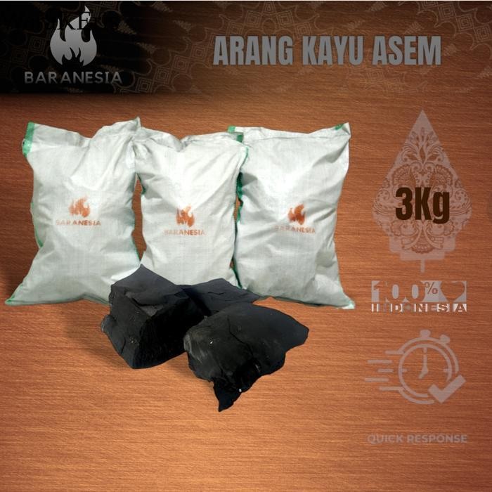 PRODUK TERBARU Arang Kopi Jos / Arang Kayu Asem - 3 Kg WR15