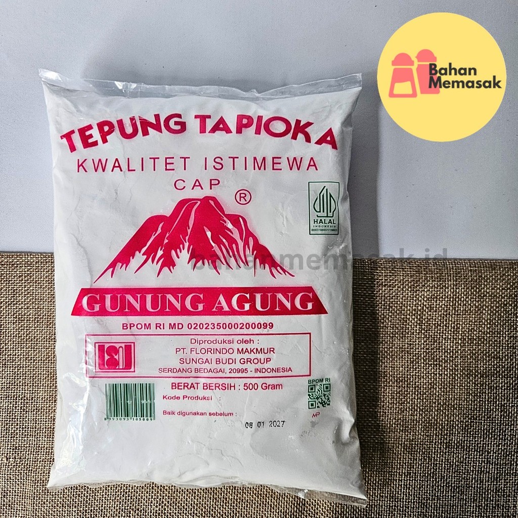 

Tepung Tapioka Gunung Agung Rose Brand 500gr BPOM Halal