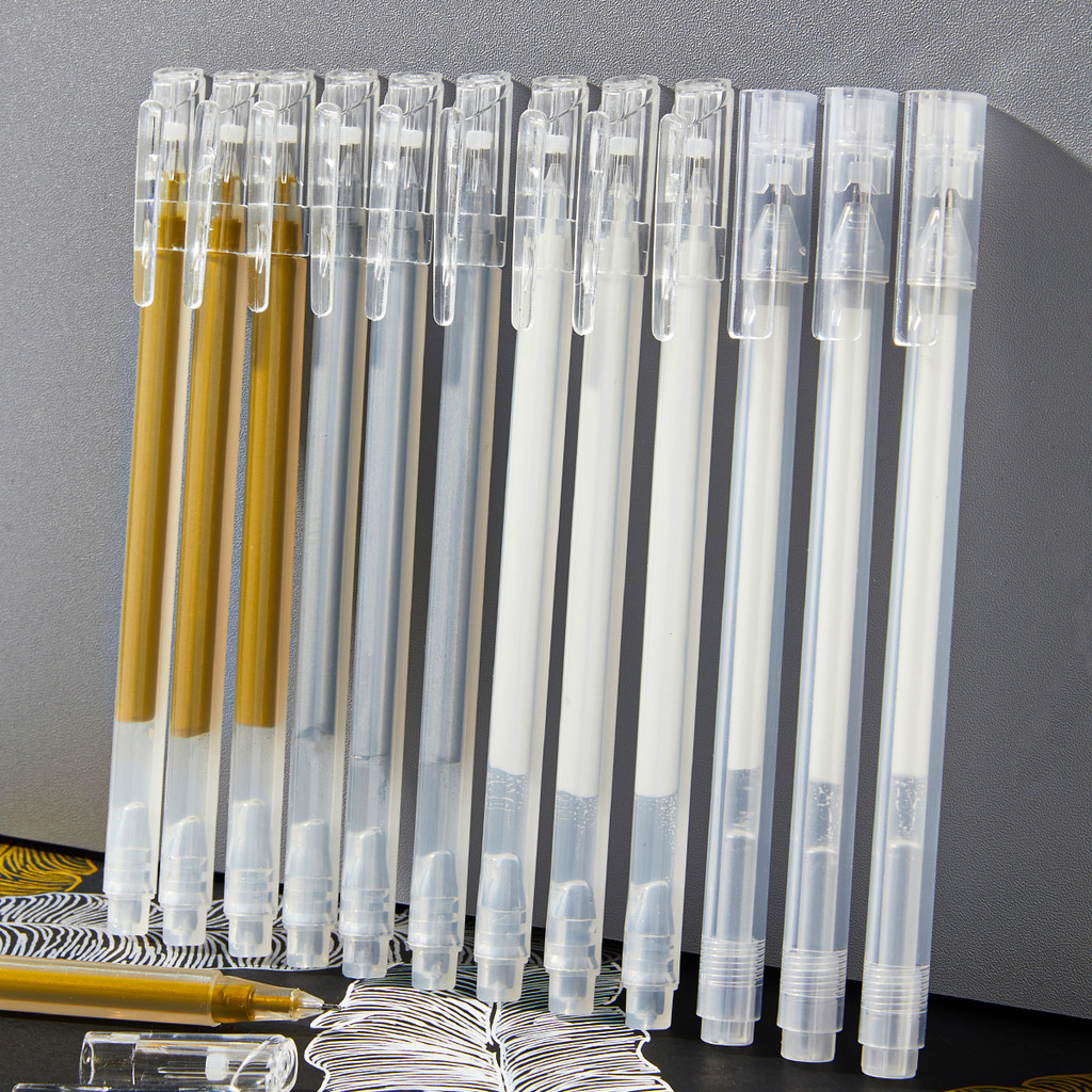 

SHANDS 9pcs White Highlighter Gel Pen,Sketching Marker Gel Pen For Artists/Black Papers,Drawing Design Illustration Art Supplies