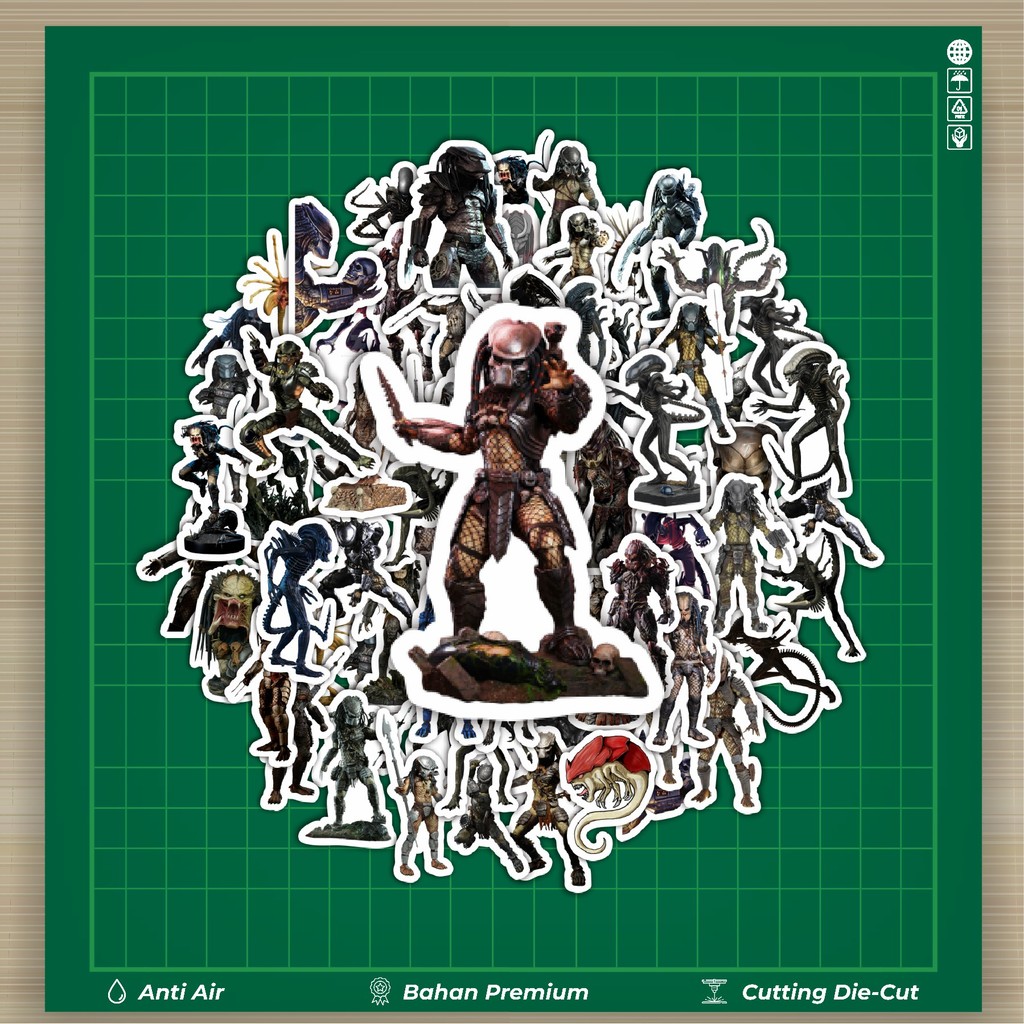 

HOT 50 PCS STIKER Stiker Movie Series Alien vs Predator Karakter Mix 1 Stiker Fashion Cars Decal Dingin Kartu Album Custom Vinyl Anti Air- Sticker Aesthetic Buku Journal Koper Casing HP Tablet Laptop Helm Motor Botol Minum