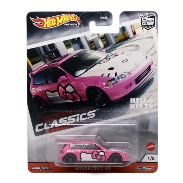 Hot Wheels Premium Modern Classic Honda Civic EG Hello Kitty