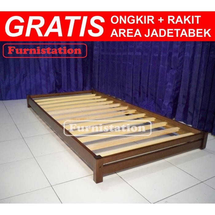 Ranjang Sorong Bed Sorong 90 x 200 (tanpa Roda) / 90 x 185 (ada Roda) - Cokelat, 90x200