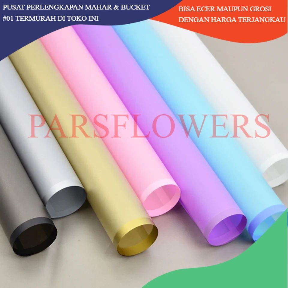 PARSFLOWERS EDGE MATTE Kertas Bunga Paper Buket Motif Frame Tebal Florist Cellophane Kertas Buket Po