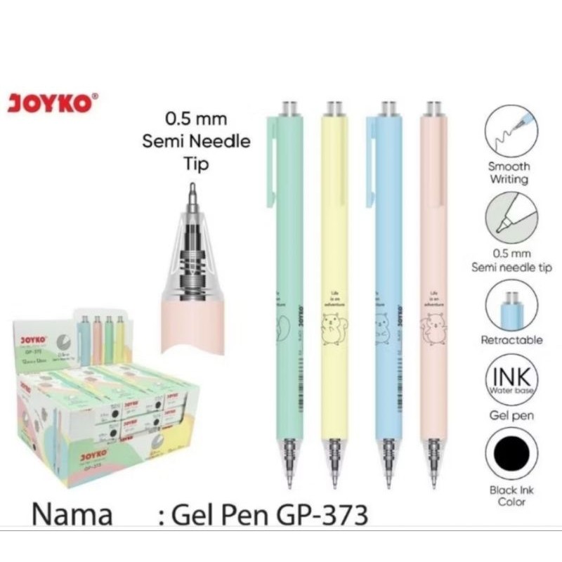 

Pulpen Gel Joyko Gp-373 ( 1pak/12pcs )