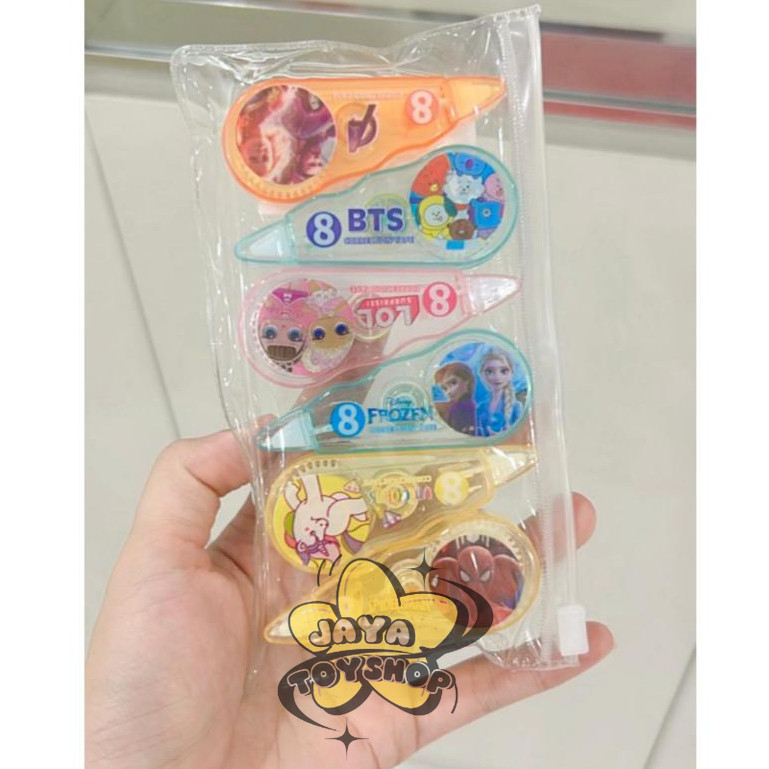 

[SPESIAL] Tip-ex Roll Correction - Penghapus Pulpen Tip Ex Roll Isi 6PCS Karakter Lucu//Correction Tape//tip x roll murah//tipex kertas/