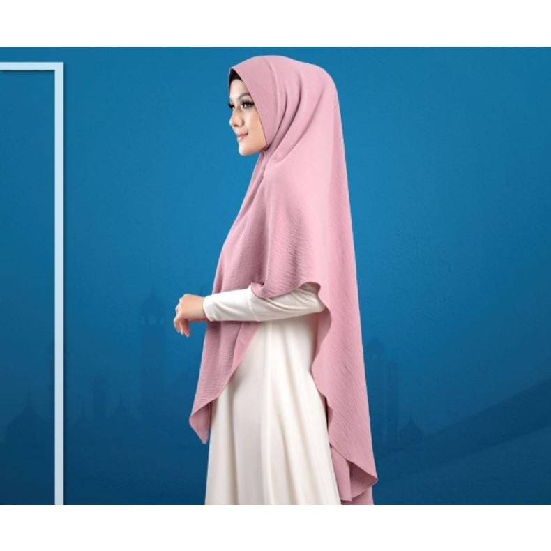 BERGO CRINKLE AIRFLOW/KHIMAR SYAR'I/KHIMAR INSTAN/HIJAB CRINKLE