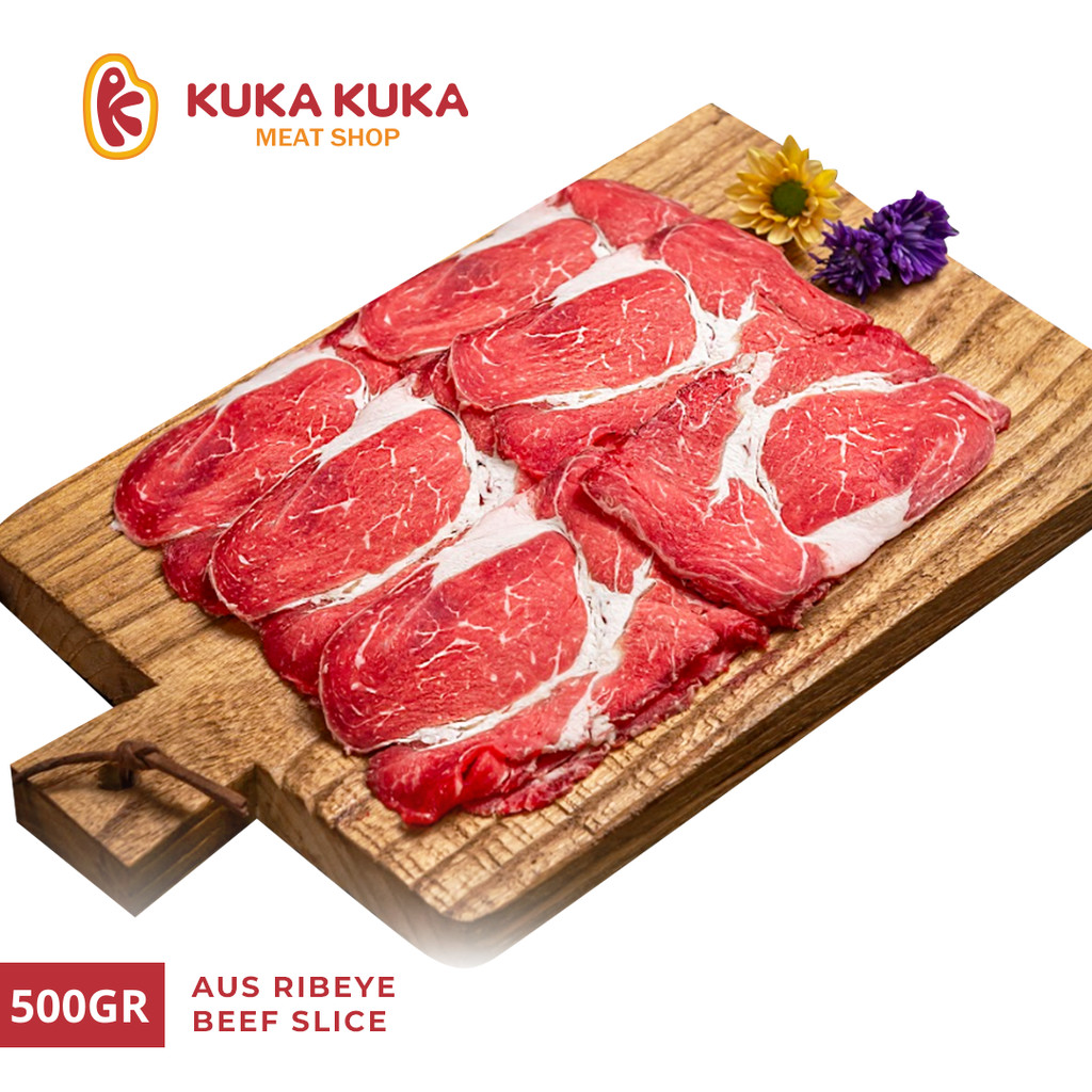 

AUS RibEye Beef Slice 500gram Lean Meat Cocok utk Sukiyaki / Shabu2