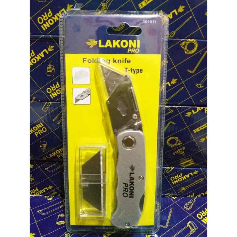 

Pisau Cutter lipat / Folding Knife free 6 mata Lakoni Pro 101011