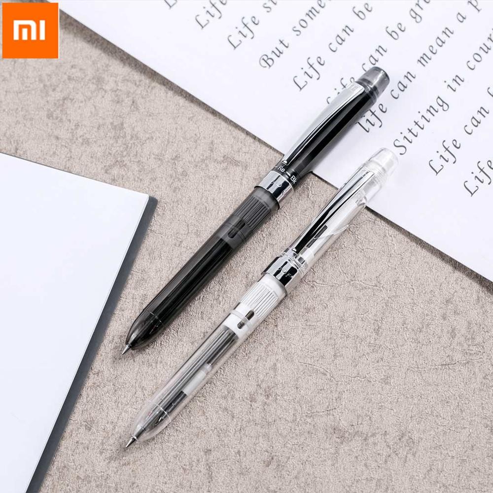 

Xiaomi Mijia Kinbor 3Way 4in1 Multi-function Ballpoint Pens With Eraser Pencil Refills 0.5mm Red Black Color Inks Signature Pen