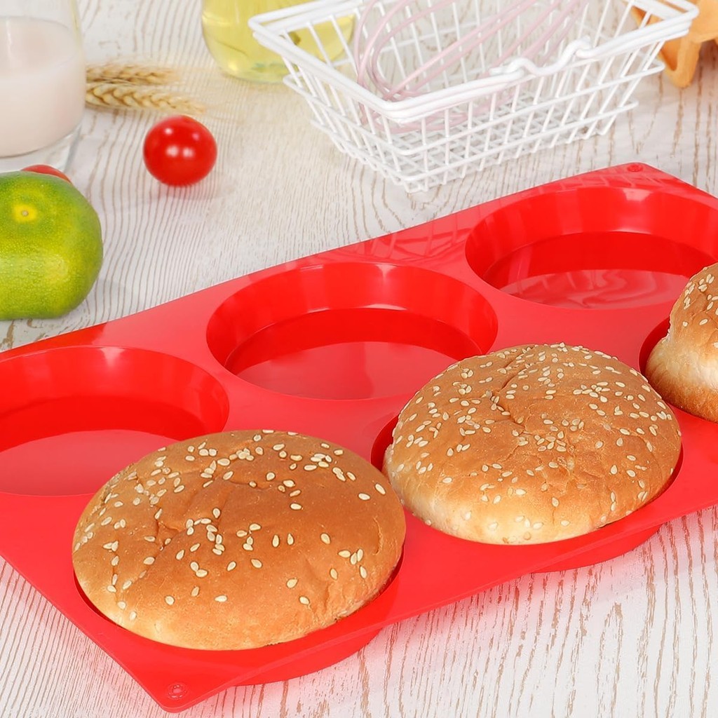 

Muffin Top Pan, Silicone Egg Molds for Breakfast Sandwiches 3 Inch Round Silicone Egg Pan for Baking English muffins, Whoopie Pi