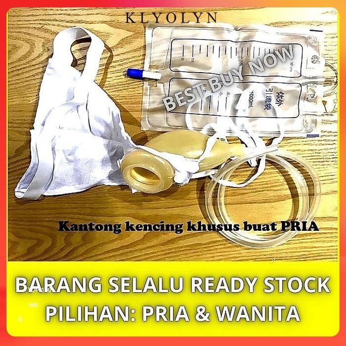 Kantong kencing silikon pipis Urinal, Pasien Urine Kateter Pee bag ori - PRIA