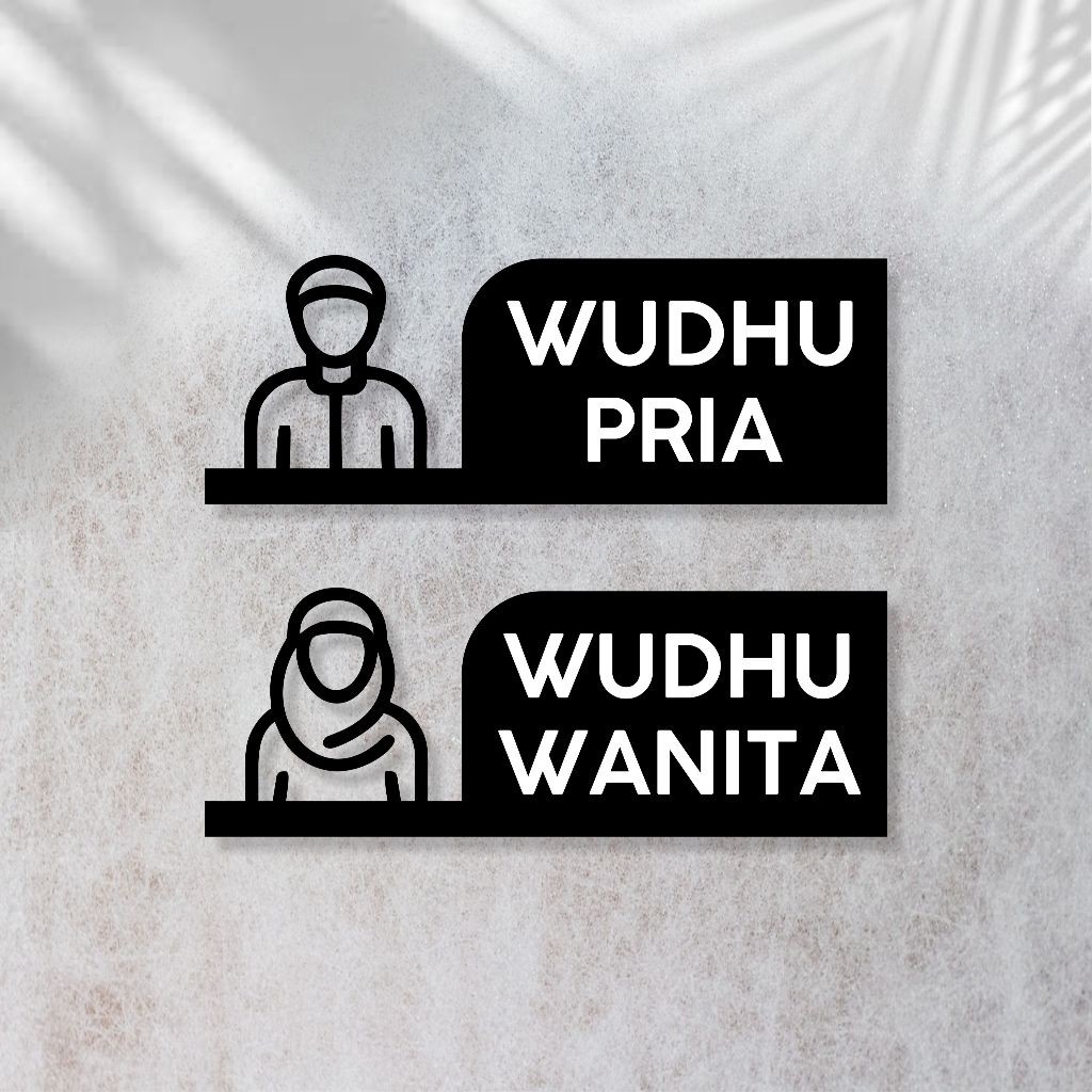 Akrilik Tempat Wudhu Pria Wanita | Dekorasi akrilik Tempat wudhu