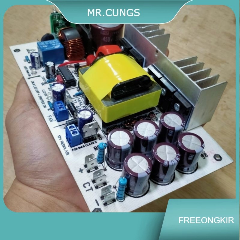 power Supply PSU smps HB ocp IC TL494 20a daya 2500watt ct 45-90volt halfbridge trafo suplay audio s