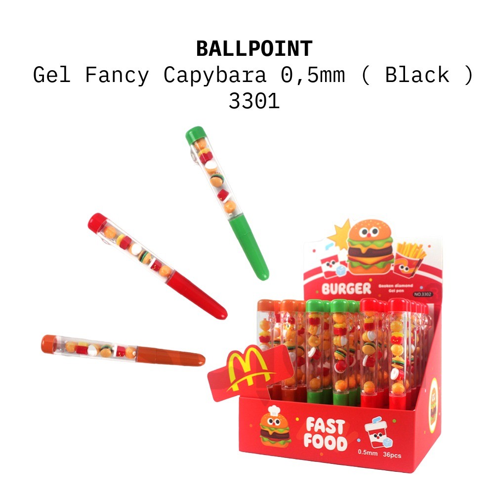 

♚1buah Ballpoint Gel 0,5 mm Transparan /1pcs Pulpen Gel Dengan Mainan boneka silokon♚