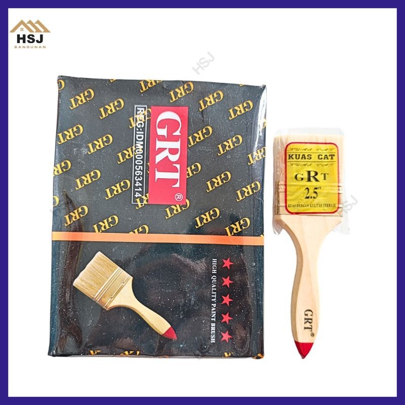 Kuas Cat Kayu Besi Tembok 2 Inch GRT Kuas Termurah 2 GRT