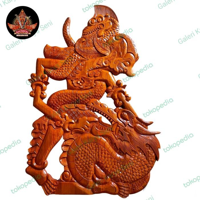 Pajangan Dinding Ukiran Wayang Werkudara Bima Suci Ukuran Jumbo Alusan Termurah Seindonesia