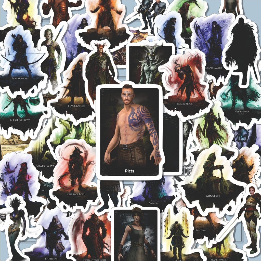 

100PCS Lucu Stiker Game Series Chamelot Unchained Karakter MIX Stiker Aesthetic Stiker Anti Air Stikers Berperekat Waterproof sticker decal buat Motor Helm Buku Journal Koper Casing HP Laptop Botol Minum Hadiah anak