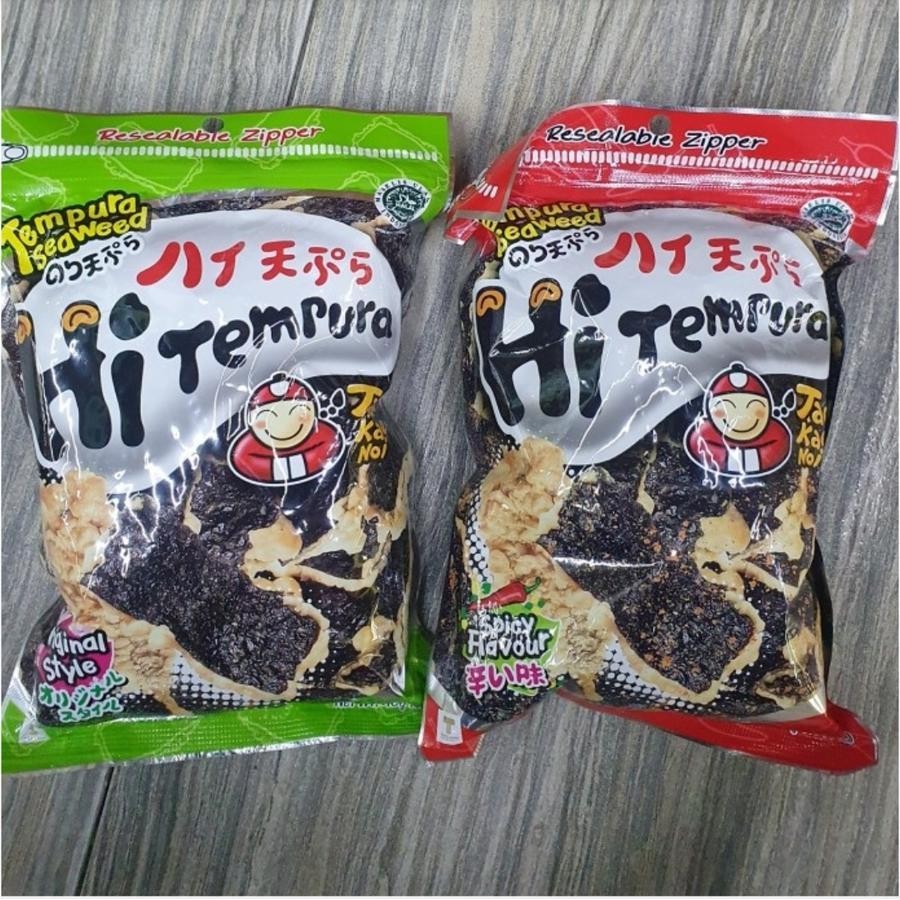 

Tao Kae Noi HI TEMPURA Snack Nori Seaweed Rasa ORIGINAL / SPICY 40gr