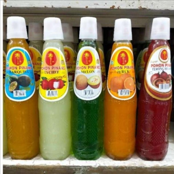 

Pohon Pinang Sirup 520ml Varian Markisa / Lychee / Cocopandan / Melon / Orange
