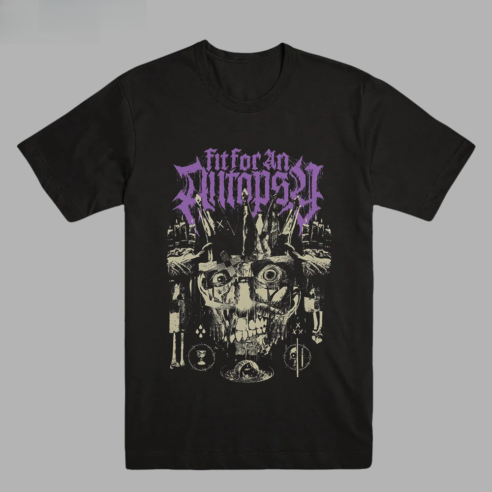 FIT FOR AN AUTOPSY - PURPLE LOGO FACE | T-SHIRT |  BAND MERCH