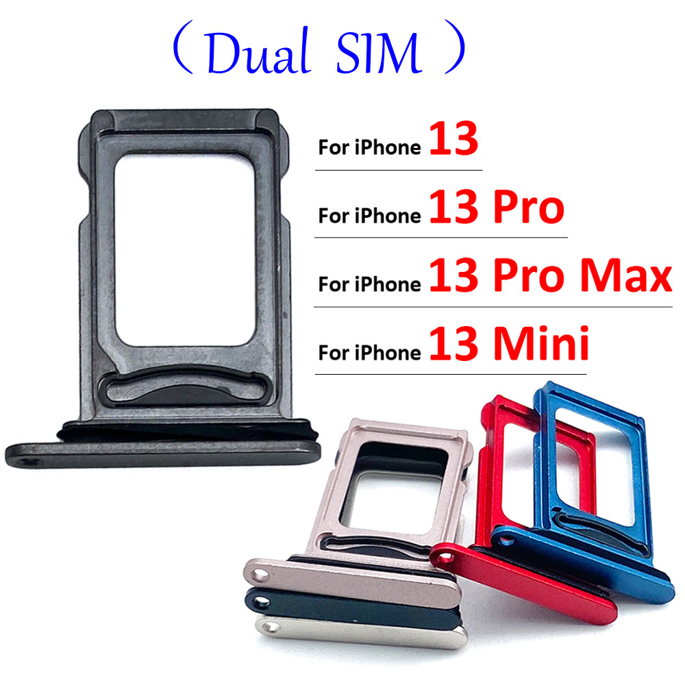 New For iPhone 13 Pro 13Pro Max Mini Dual SIM Card Holder Tray Slot Holder Adapter Socket