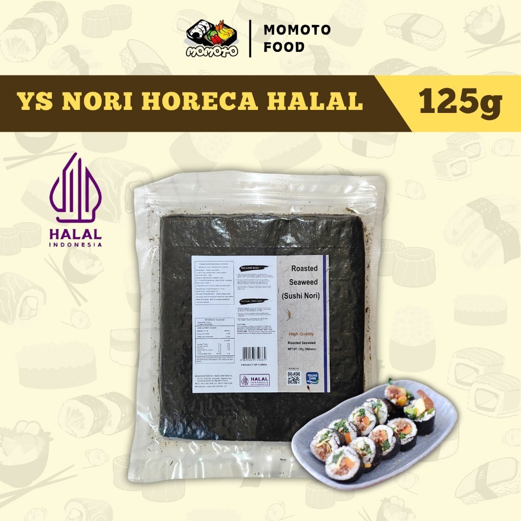 

Young Shin Nori Kimbap Sushi Resto Horeca Grosir Halal 50 lembar