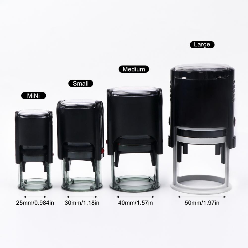 

Custom Self-Inking Stamp 25/30/40/50mm Round Logo Design P Personalized Press-type Inking Stamp for Wedding Invitation Envelope
