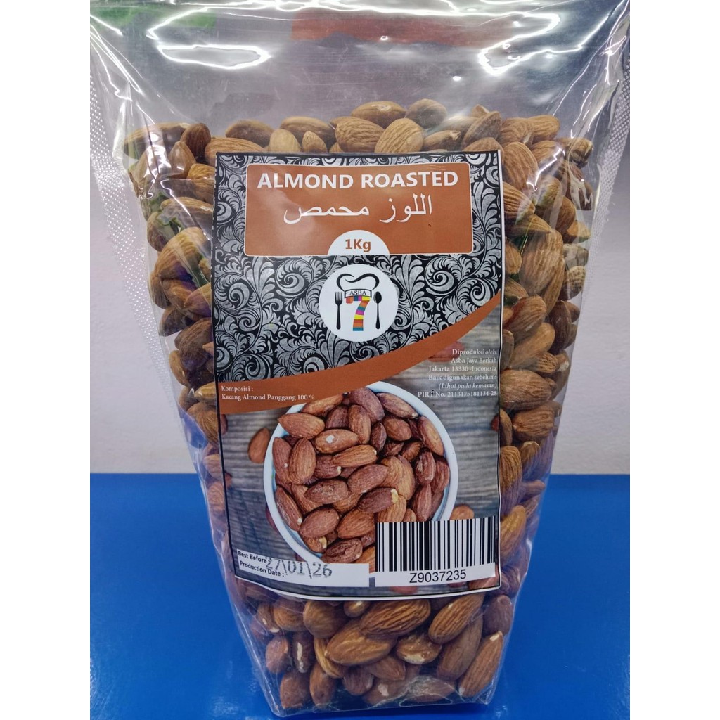 

ASBA KACANG ALMOND ROASTED 1KG Camilan Food