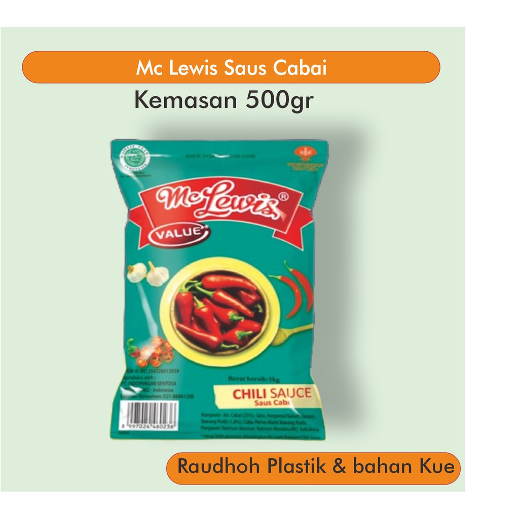

Mc Lewis Chili Sauce 500gr - Saus Cabe Mc Lewis 500gr