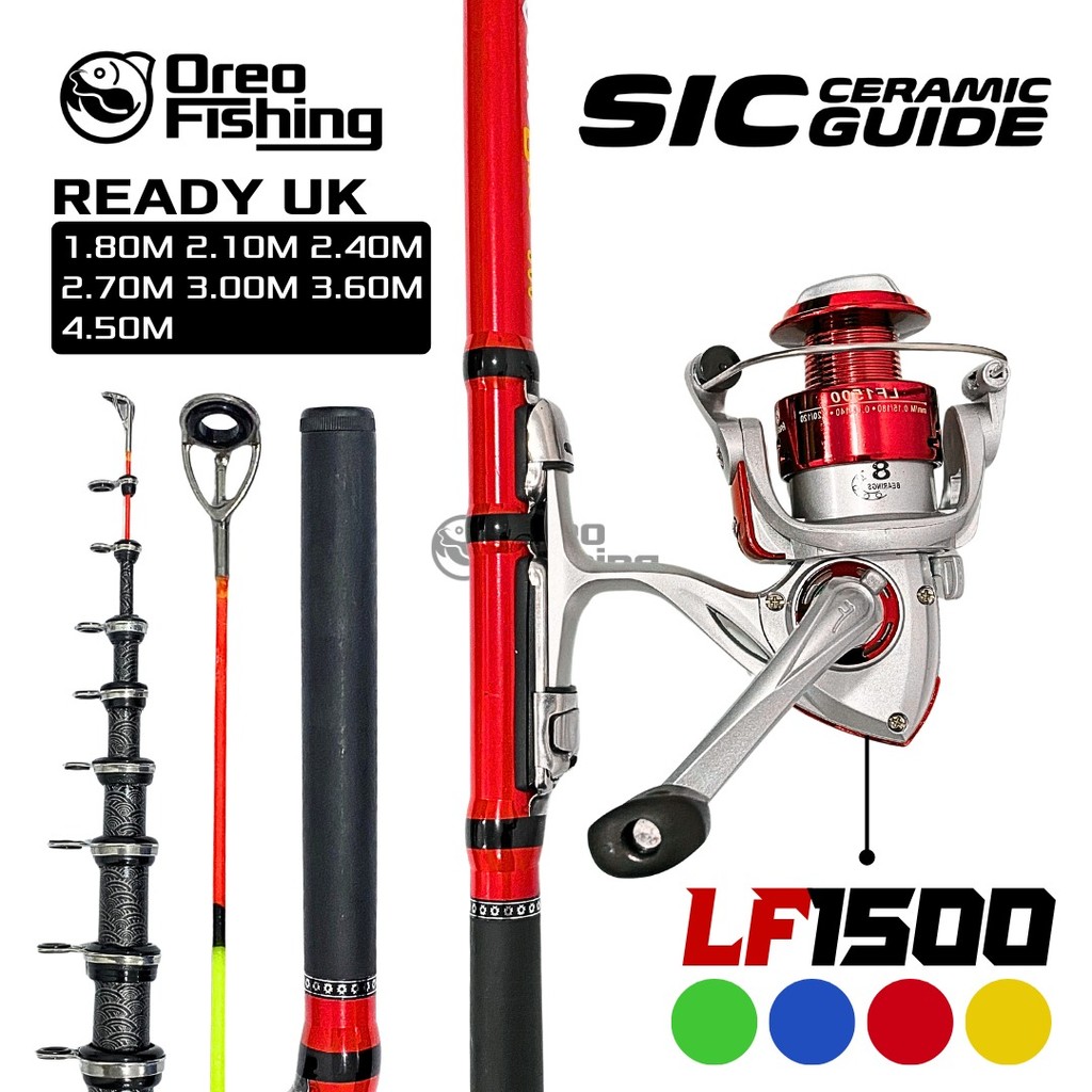 1 Set Joran Pancing Tegek Kolong Action Lentur Ring Ceramic Guide dan Reel Spinning Max Drag ± 5 kg 
