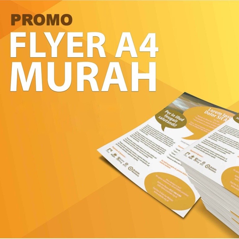 

PROMO BUY 1 GET 1 - CETAK FLYER UKURAN A5, A4 BAHAN ARTPAPER/MATTEPAPER 120