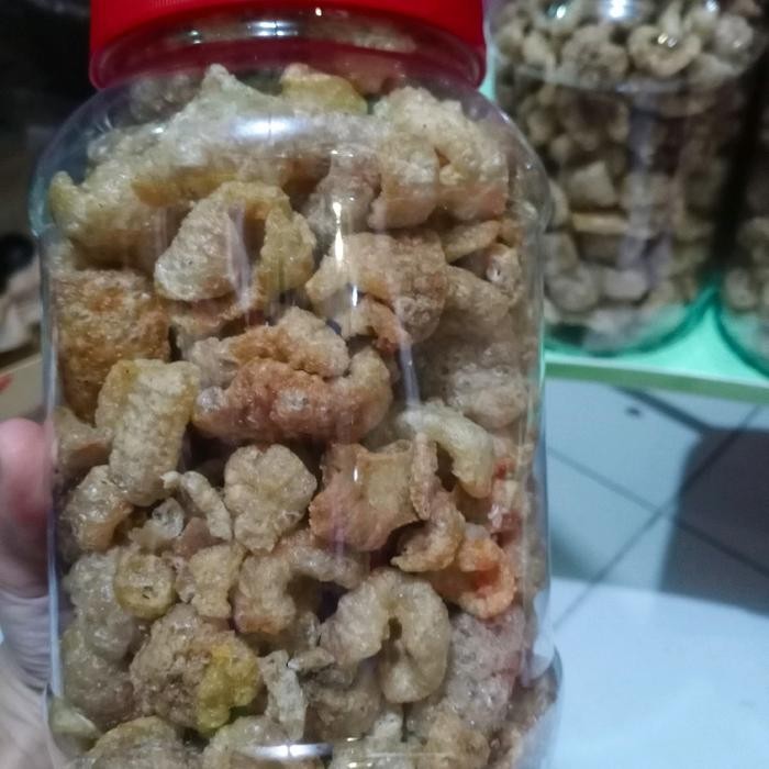 

krupuk babi samcan non halal Rambak Toples Food Kerupuk Snack - samcan