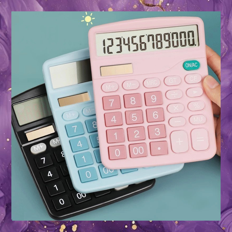 

(SBA) Kalkulator Meja Layar Tinggi Alat Hitung Dagang Toko Anak Sekolah Kantor Booth Stand Digital Tenaga Cahaya TS3544C2