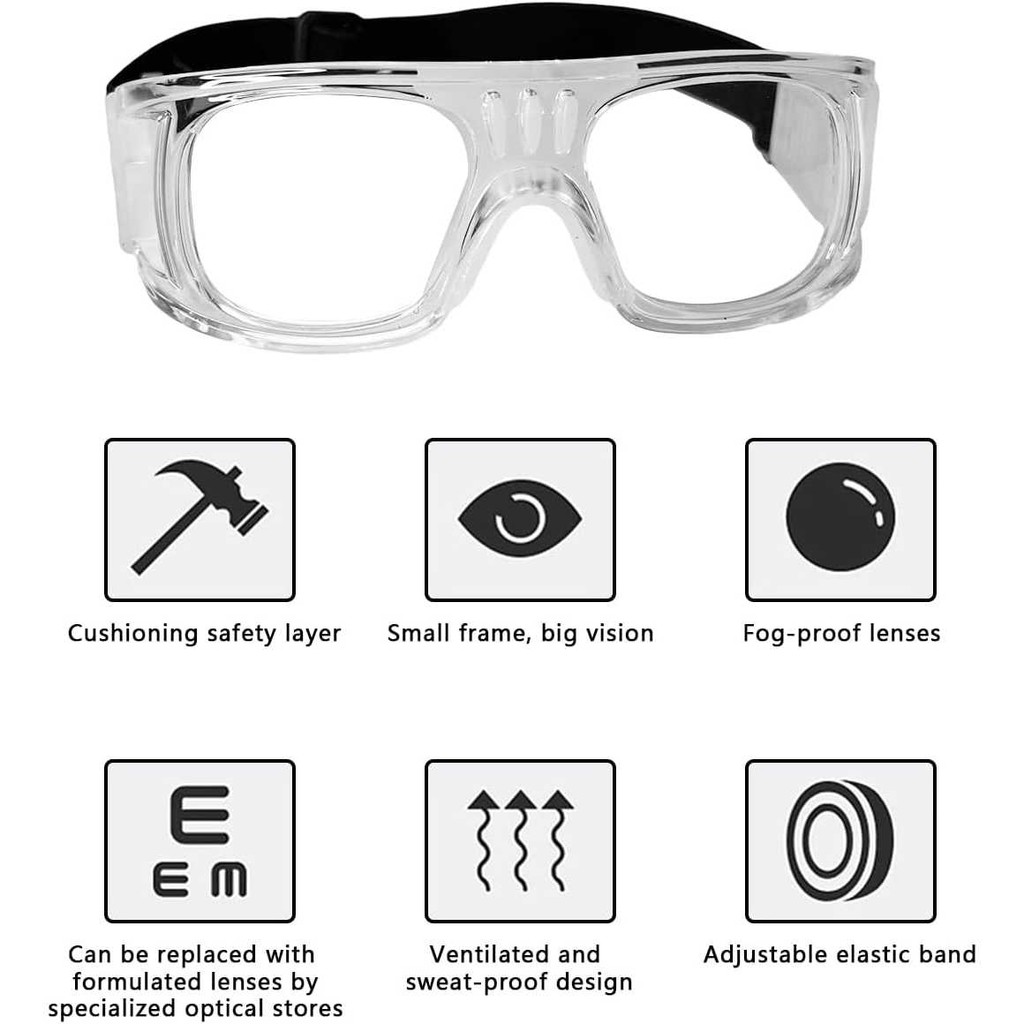 Kacamata Olahraga Sport Headband Silikon Karet Frame Glasses