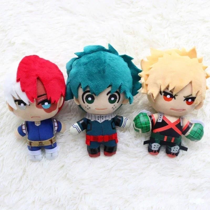 15CM My Hero Academia Anime Izuku Midoriya Katsuki Bakugou Shouto Todoroki Plush Pendant Toy Soft Pl