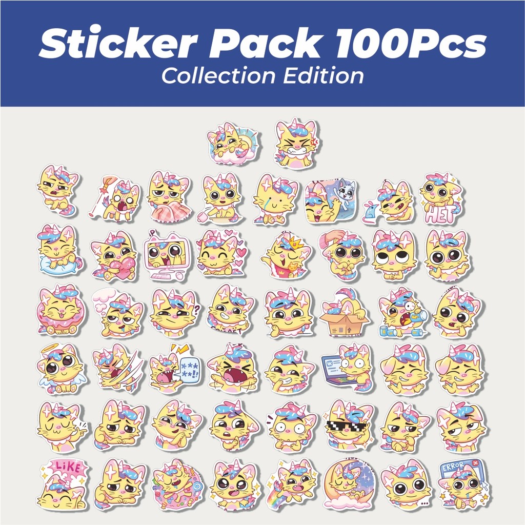

Hot Stiker Kucing Lucu Candy Cat Lucu Anti Air Stikers Berperekat Waterproof Sticker Decal Buat Motor Helm Buku Journal Koper Casing HP Laptop Botol Minum
