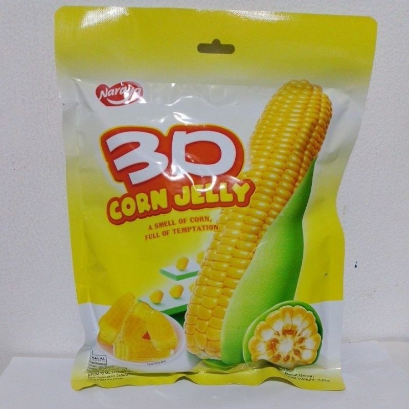 

permen corn jelly NARAYA 3D 330gr/permen jeli naraya rasa jagung 3D chewy soft candy