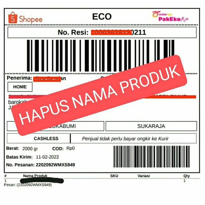 

Spesial Promo LABEL HAPUS NAMA PRODUK ( tambahan)