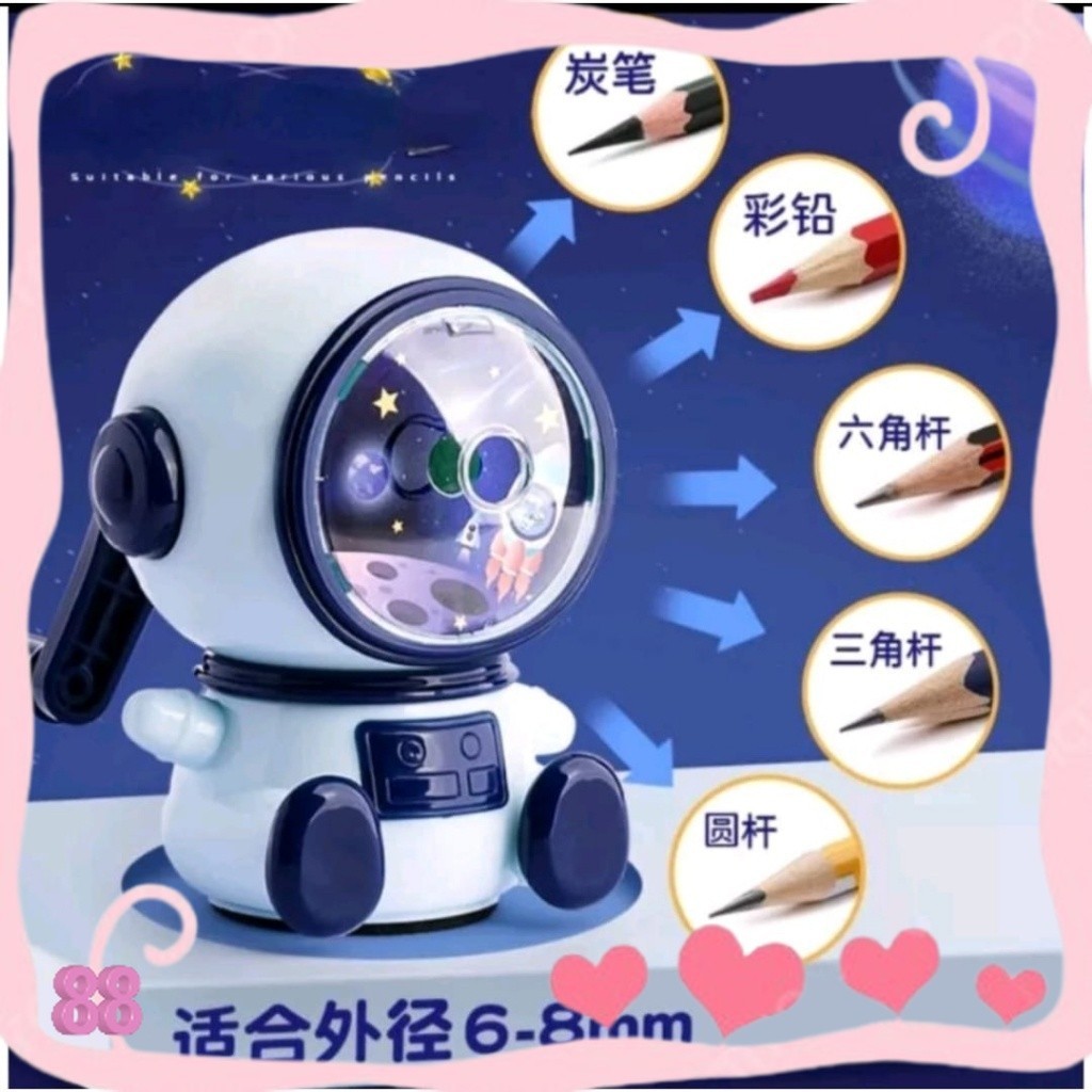 

Serutan astronout / serutan Pensil putar/ Rautan Pensil Putar / Ongotan / Sharpener / Peruncing Pensil Anti Karat/lagi trend***