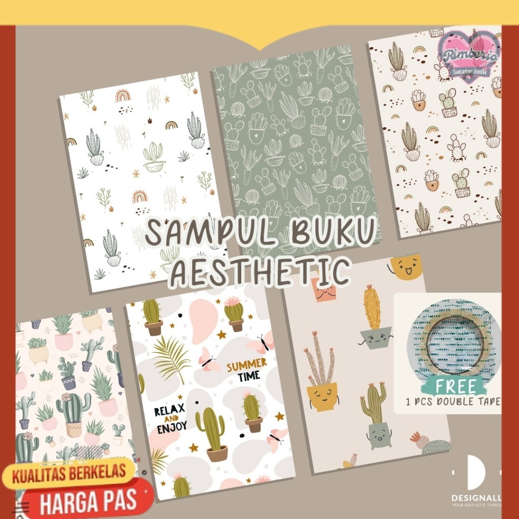 

(ISI 6 PCS) Designall Sampul Buku Aesthetic - Sampul Buku Motif - Sampul Buku Bigboss / Sidu - SV