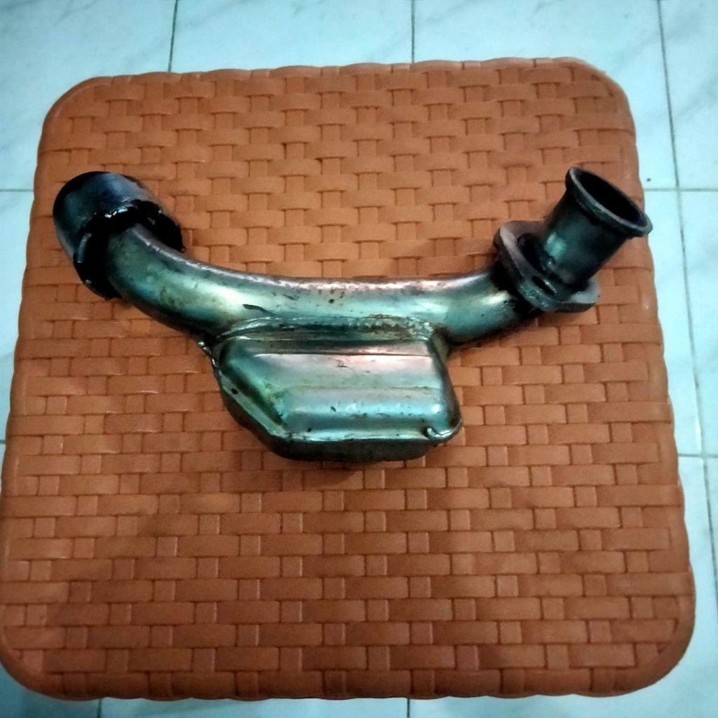 Leher knalpot sambungan knalpot depan Suzuki Rc series Rc80 Rc100 Bravo original