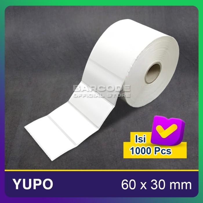 

Label Stiker Yupo 60x30mm Kertas Barcode 1 Line 60 x 30 60x30 mm -TMI69