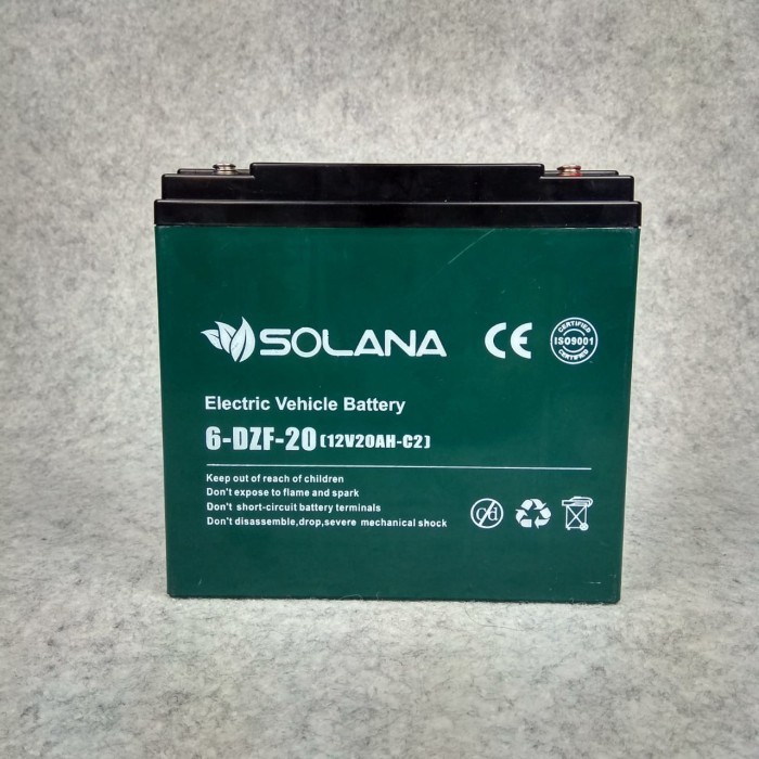 SOLANA / Baterai / Aki SEPEDA LISTRIK 6DZF20 12V 20AH