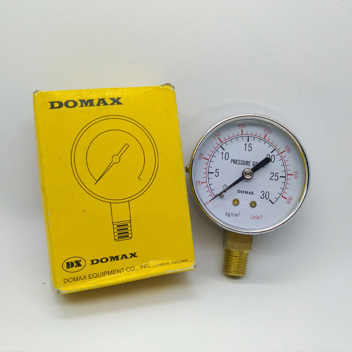 DOMAX PRESSURE GAUGE 30 KG BAR TEKANAN ANGIN