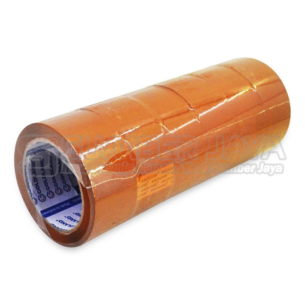 

Lakban Lagban Perekat GOLDLAND Bening/ Coklat 90 Yard